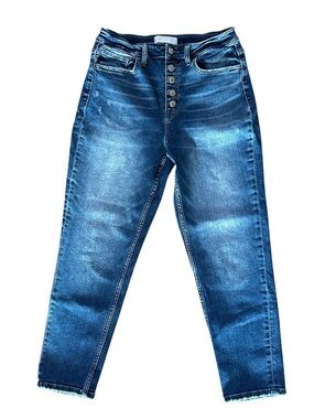 Vervet High-Rise Button-Fly Ankle Jeans